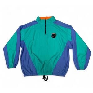 Vintage Greg Norman Windbreaker Jacket 90s Teal Purple Shark Logo XL